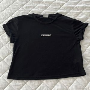 🌸Gymshark Black “Be a Visionary” Crop Top